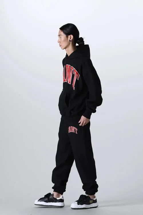 SAINT MICHAEL ARCH SAINT SET PANTS/BLACK The latest SAINT LOGO sweatpants, washed black/gray gray S-XL, custom woven and dyed, black surface and gray bottom fabric, same as the original version, original level straight cracking pulp, original cut and loose fit